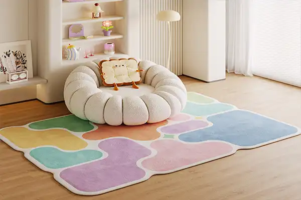 How do dopamine carpets compare with traditional area rugs in offices?
